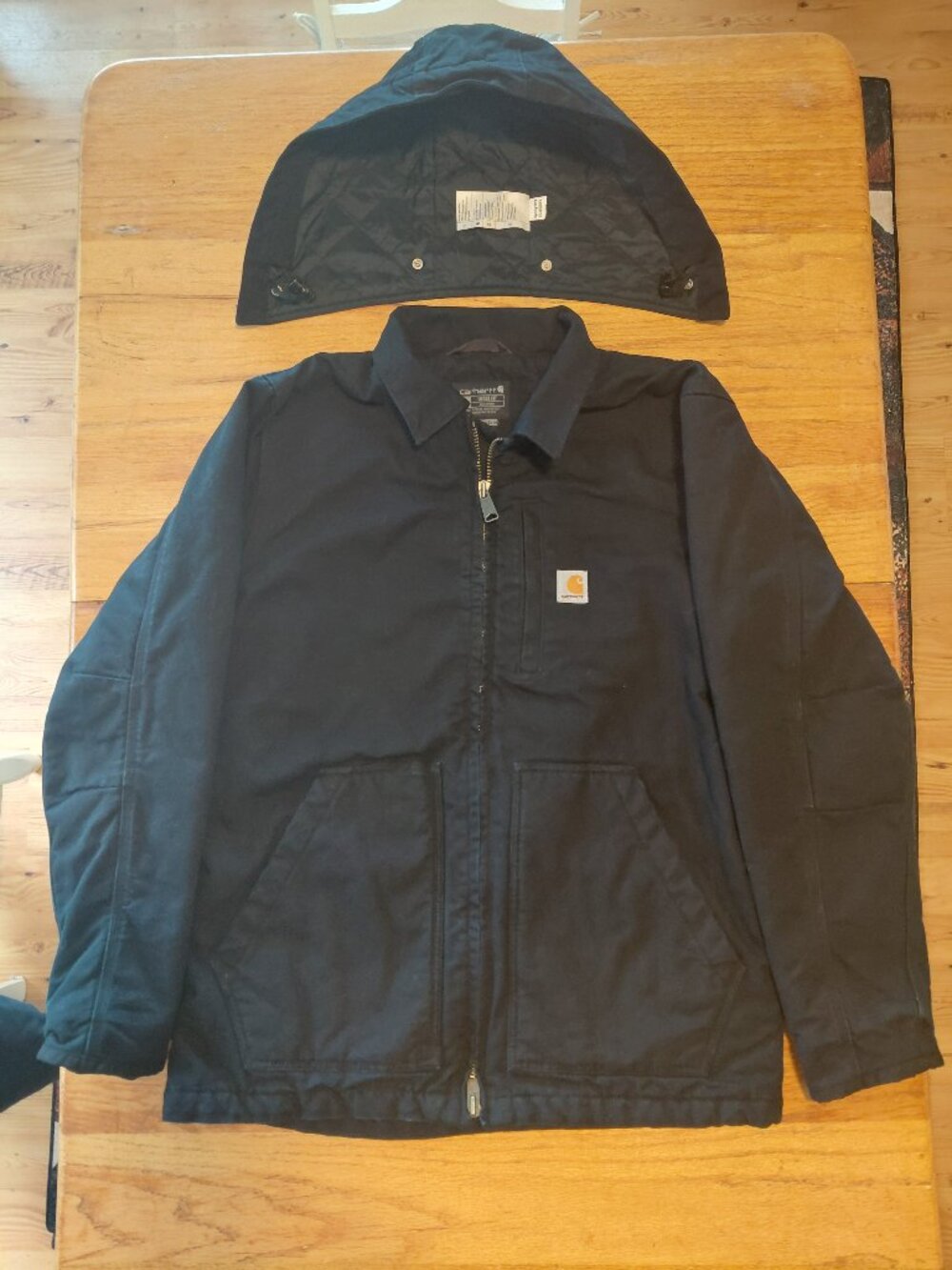 Carhartt Mens Chore Coat with removeable Hood Black Medium